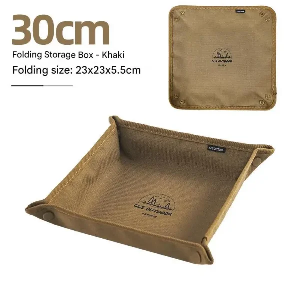 Outdoor Camping Storage Tray Home Travel Storage Box Camping Portable Folding Table Stacked Square Clutter Storage Tray - Image 9