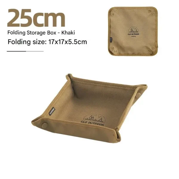 Outdoor Camping Storage Tray Home Travel Storage Box Camping Portable Folding Table Stacked Square Clutter Storage Tray - Image 5