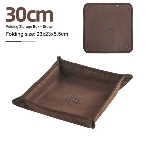 Outdoor Camping Storage Tray Home Travel Storage Box Camping Portable Folding Table Stacked Square Clutter Storage Tray - Image 8