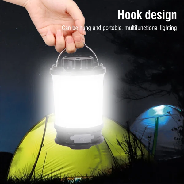 BORUiT 2835 SMD LED Camping Light USB Rechargeable Portable Tent Lamp Waterproof Power Bank Emergency Lanterns Outdoor Lighting - Image 4