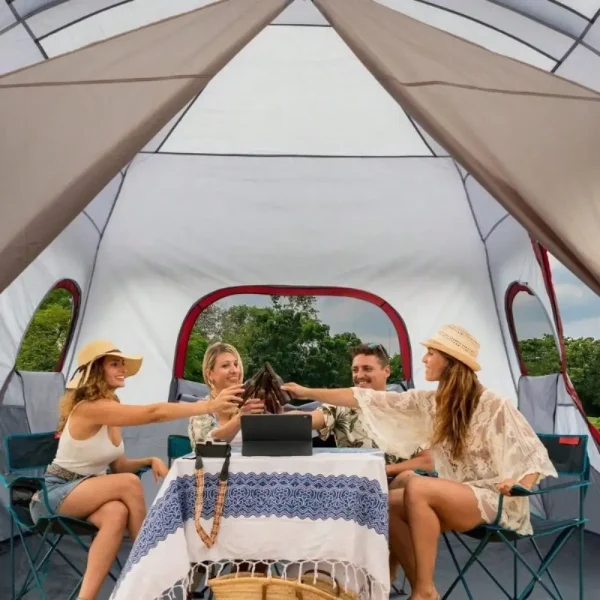 Camping Tent Cabin Tent 10 Person 2 Rooms Waterproof Shelter Large Room - Image 2
