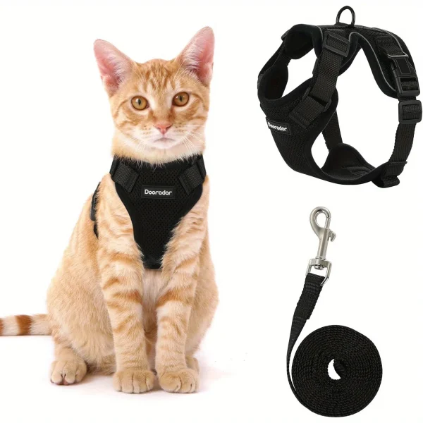 Cat Leash Non-Slip Adjustable Leash Non-Slip Cat Leash Vest Pet Chest Carrier - Image 9