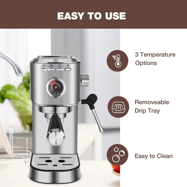 DOYOMI 20 Bar Espresso Machine, Professional Espresso Maker With Milk Frother，Commercial Espresso Machines & Coffee Makers - Image 5