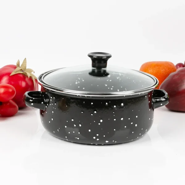 single  Saucepan Stockpot Enamel Cooking Stock Pot with Lid Kitchen Cooking Cookware Saucepan with Handle Kitchen Stockpot - Image 6