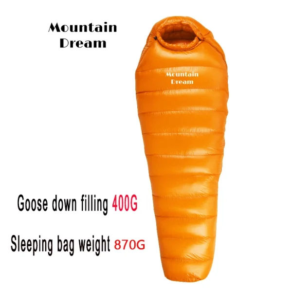 Winter Down Sleeping Bag Adult Mummy White Goose Down Warm Sleeping Bag Three Seasons Suitable For Camping Trips - Image 18