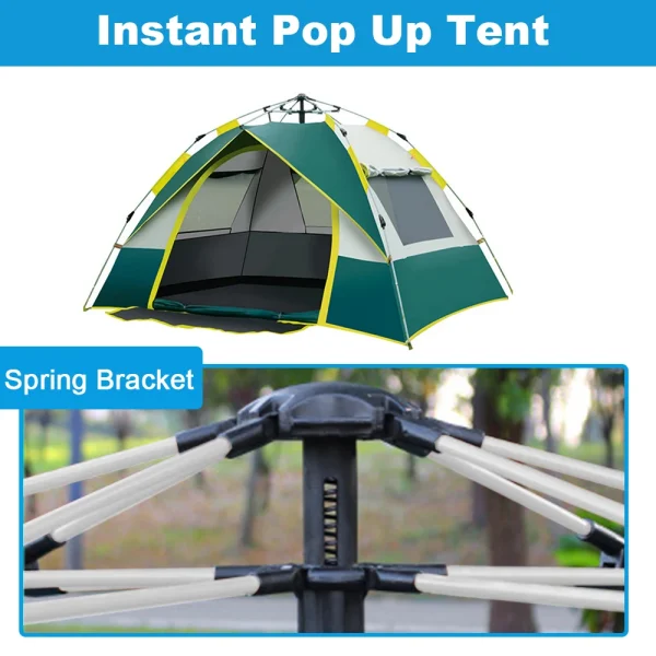 Outdoor Pop Up Tent Waterproof Portable Instant Automatic Camping Tent for 2-3/3-4 Person Family Tent Camping Backpacking 2024 - Image 4