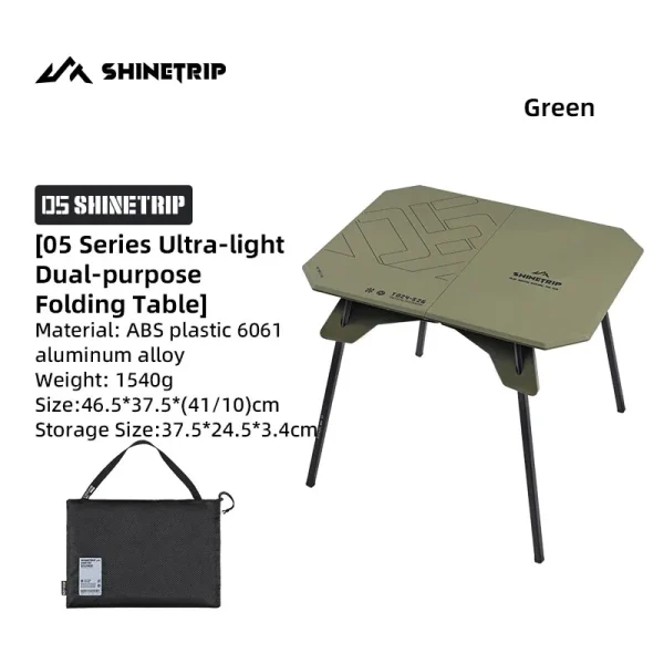 ShineTrip 05 Series Ultralight Dual Purpose Table Outdoor Camping Portable Table Folding Abs Desktop and Aluminum Stand - Image 7