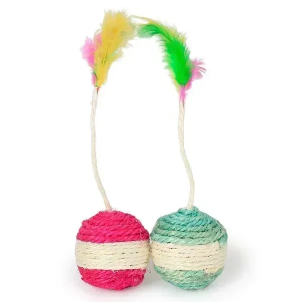 1Pc Cat Toy Sisal Scratching Ball Training Interactive Toy for Kitten Pet Cat Supplies Feather Toy  Cat Toys Interactive - Image 5