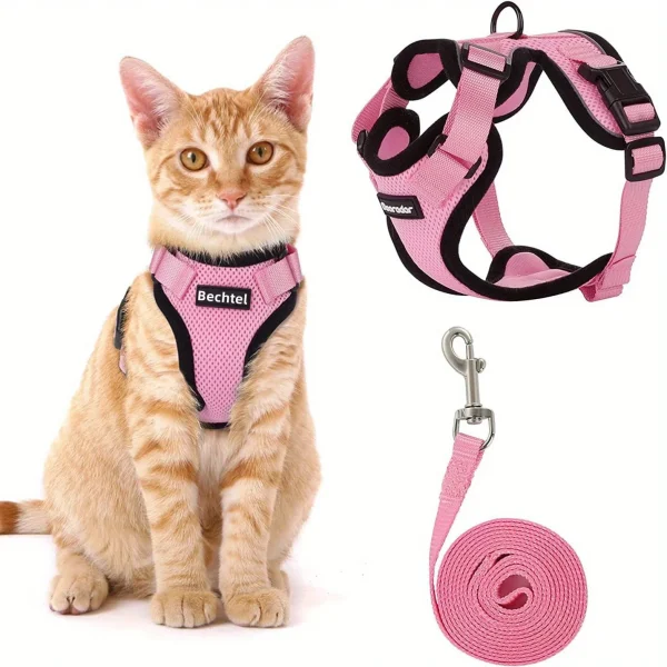 Cat Leash Non-Slip Adjustable Leash Non-Slip Cat Leash Vest Pet Chest Carrier - Image 8