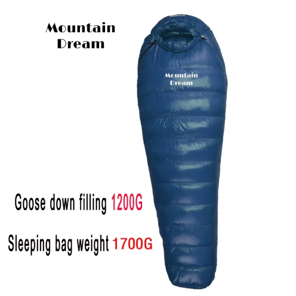 Winter Down Sleeping Bag Adult Mummy White Goose Down Warm Sleeping Bag Three Seasons Suitable For Camping Trips - Image 30