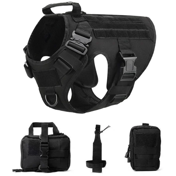 Tactical Military Vest Pet German Shepherd Golden Retriever Tactical  Training Dog Harness and Leash Set For All Breeds Dogs - Image 8