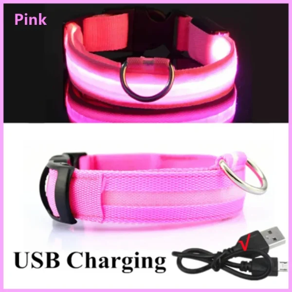 3 Modes Dog Luminous Charge Collar Led Usb Cat Dogs Collars Detachable Night Led Glow Dog Loss Prevention Collar Pet Accessories - Image 10