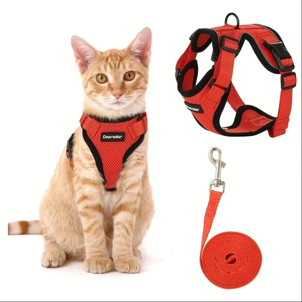 Cat Leash Non-Slip Adjustable Leash Non-Slip Cat Leash Vest Pet Chest Carrier - Image 7
