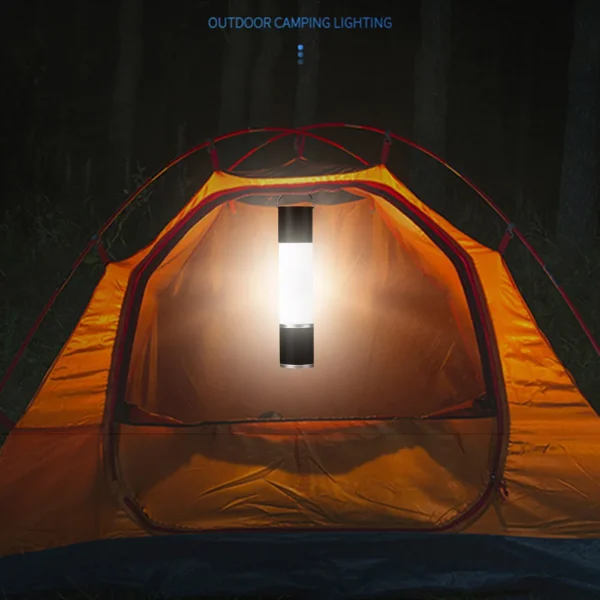 Outdoor Camping LED Telescopic Flashlight with Tripod Nuts Multifunctional Rechargeable Retractable Torch Light Table Lamp - Image 5