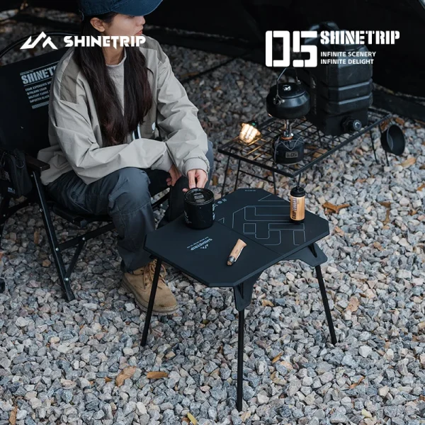 ShineTrip 05 Series Ultralight Dual Purpose Table Outdoor Camping Portable Table Folding Abs Desktop and Aluminum Stand - Image 4