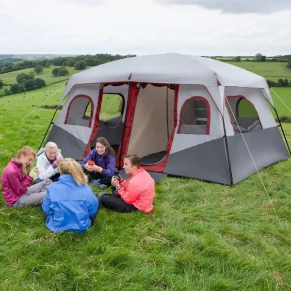 Camping Tent Cabin Tent 10 Person 2 Rooms Waterproof Shelter Large Room - Image 6