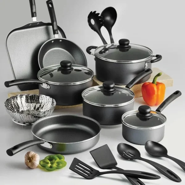 Multifunctional 18-piece non-stick cookware set, easy to clean, scald-proof and non-stick, suitable as a gift