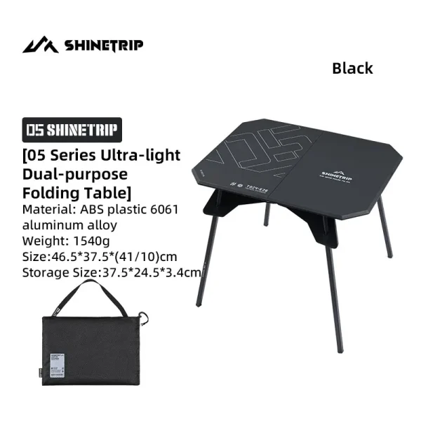 ShineTrip 05 Series Ultralight Dual Purpose Table Outdoor Camping Portable Table Folding Abs Desktop and Aluminum Stand - Image 8