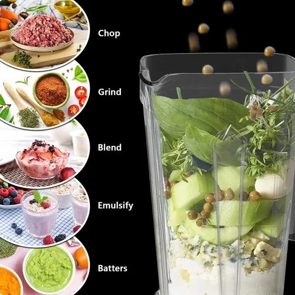 BioloMix 1800W  Mini Pro Professional-Grade Smoothie Blender, 1.8L Container, Black/RED, Self-Cleaning - Image 3