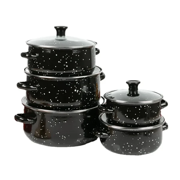 single  Saucepan Stockpot Enamel Cooking Stock Pot with Lid Kitchen Cooking Cookware Saucepan with Handle Kitchen Stockpot - Image 4