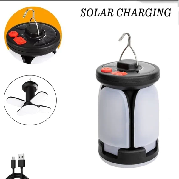 Rechargeable LED Camping Lantern With folding LED floodlight Portable Tent Light With 3 Light Modes For Camping, Hiking, Fishing - Image 7
