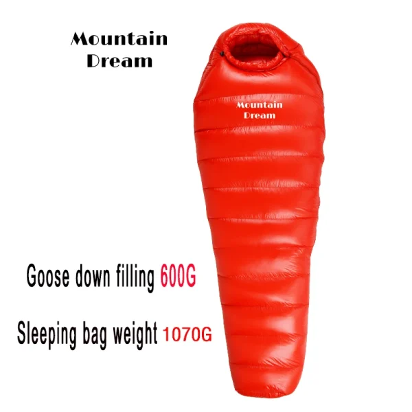 Winter Down Sleeping Bag Adult Mummy White Goose Down Warm Sleeping Bag Three Seasons Suitable For Camping Trips - Image 8