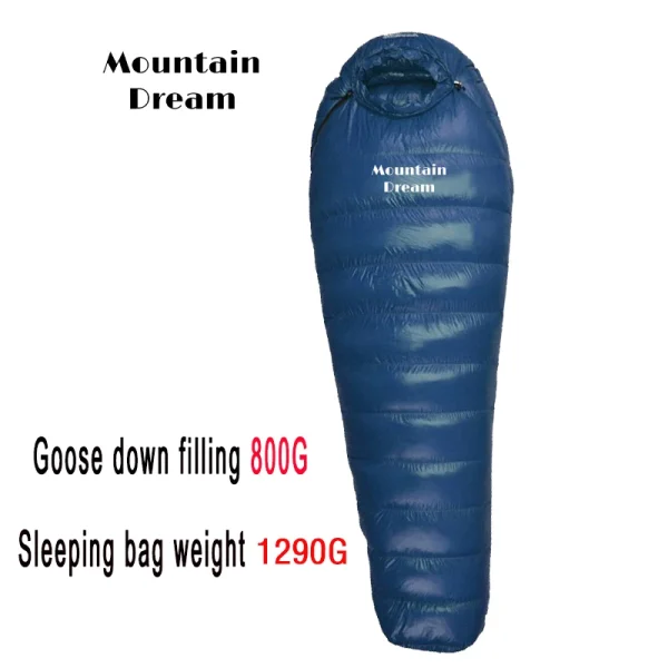 Winter Down Sleeping Bag Adult Mummy White Goose Down Warm Sleeping Bag Three Seasons Suitable For Camping Trips - Image 19