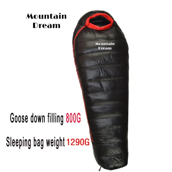 Winter Down Sleeping Bag Adult Mummy White Goose Down Warm Sleeping Bag Three Seasons Suitable For Camping Trips - Image 21
