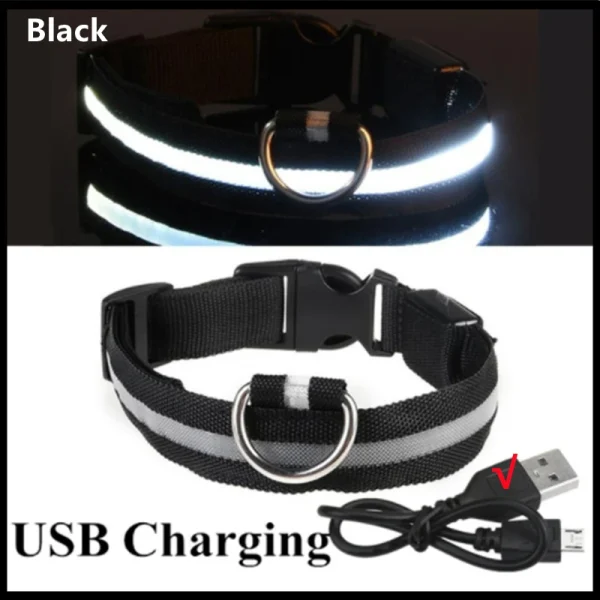 3 Modes Dog Luminous Charge Collar Led Usb Cat Dogs Collars Detachable Night Led Glow Dog Loss Prevention Collar Pet Accessories - Image 11
