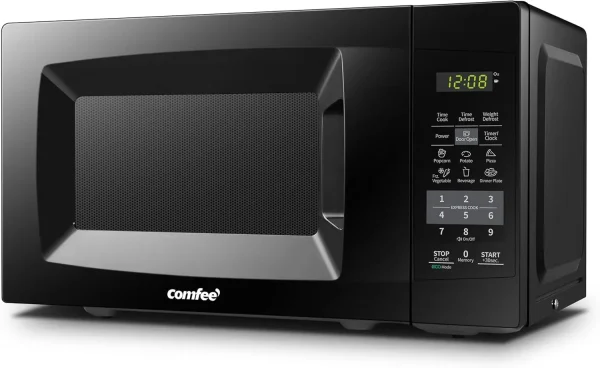 EM720CPL-PMB Countertop Microwave Oven with Sound On/Off, ECO Mode and Easy One-Touch Buttons, 0.7 Cu Ft, Black