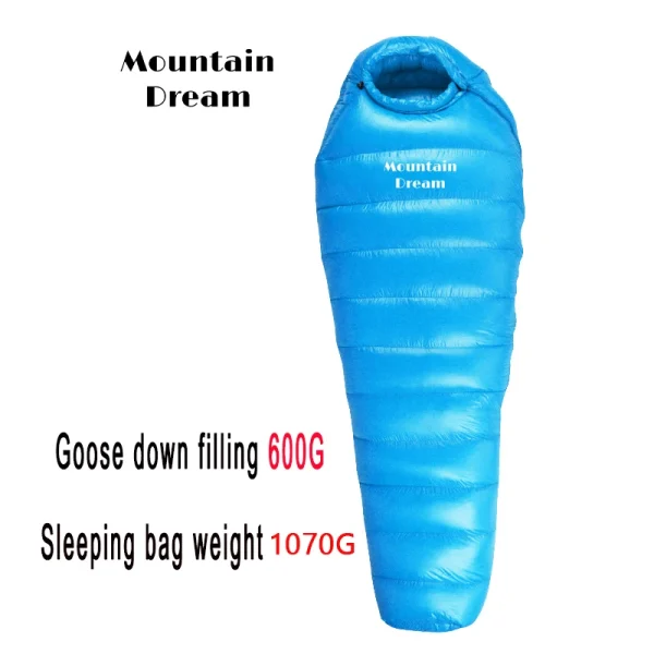 Winter Down Sleeping Bag Adult Mummy White Goose Down Warm Sleeping Bag Three Seasons Suitable For Camping Trips - Image 14