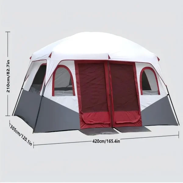 Tents for camping 8-10 person, instant glamping rooftop tent with screen porch and air conditioner port, camping essentials - Image 6