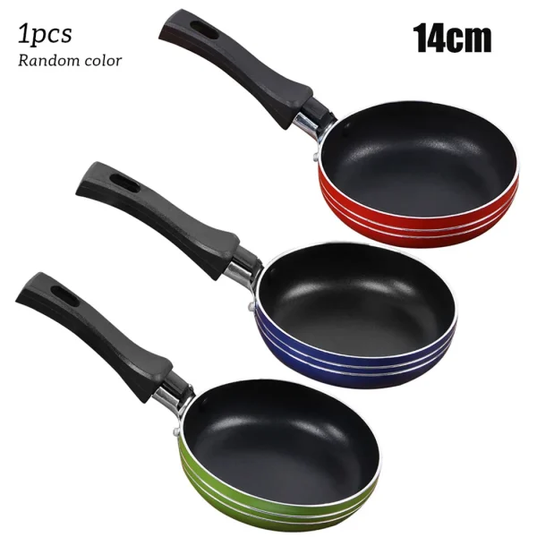12cm/14cm/16cm Mini Frying Pan Non-Stick Steel Frypan Pot Saucepan Random Color For Cookware Kitchen Cookware - Image 8