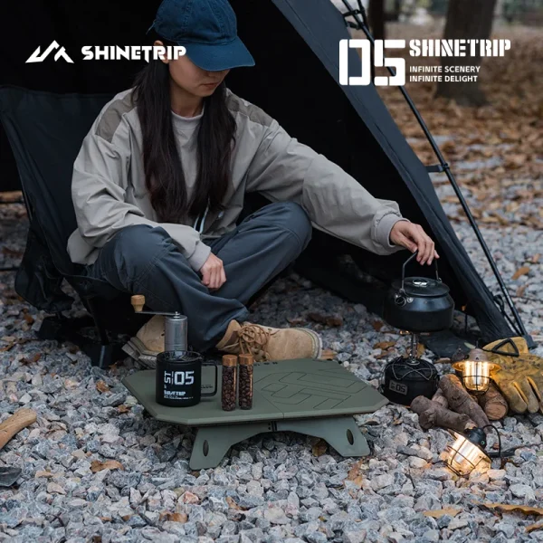 ShineTrip 05 Series Ultralight Dual Purpose Table Outdoor Camping Portable Table Folding Abs Desktop and Aluminum Stand - Image 3