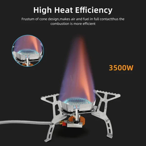 3500W Camping Gas Stove Windproof Outdoor Gas Burner Portable Folding Split Tourist Equipment For Cooking Hiking - Image 5