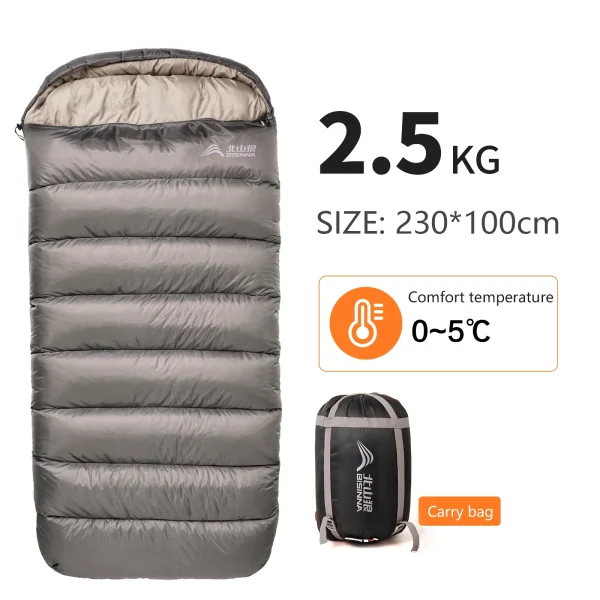 BISINNA Large Camping Sleeping Bag Lightweight 3 Season Loose Widen Bag Long Size for Adult Rest Hiking Fishing - Image 10