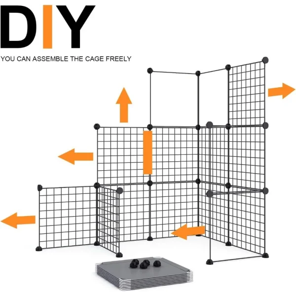Large Cat Cages ,Detachable Metal Wire Kennels Cat Crate Exercise Extra Place Ideal - Image 5