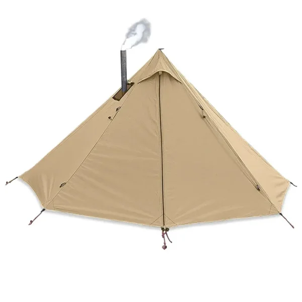 Camping Hot Tent with Chimney Window Outdoor Ultralight Tipi Teepee Tent Pyramid Double Layer Bushcraft 1 Person Tents Hot Tent - Image 8