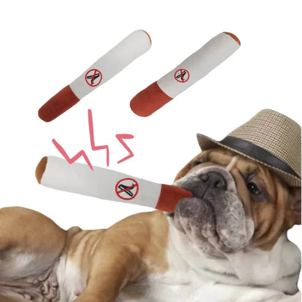Interactive Dog Joint Sound Puppy Toys Cigar For Small Resistant Squeak Dogs Indestructible Dog Plush Chewing Toy Pet Bite Toys - Image 4