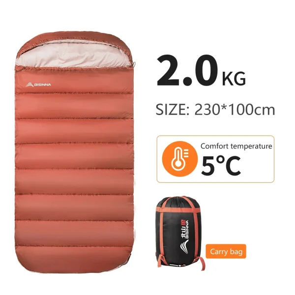 BISINNA Large Camping Sleeping Bag Lightweight 3 Season Loose Widen Bag Long Size for Adult Rest Hiking Fishing - Image 7