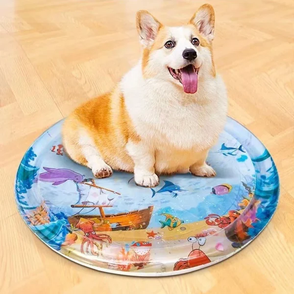 Print Dog Mat Cooling Summer Pad Mat for Dogs Cat Blanket Sofa Pet Dog Bed Summer Water Injection Pad for Small Medium Large Dog - Image 2