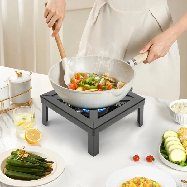 8000W Portable Single Burner Outdoor Gas Stove Propane Cooker with Adjustable 0-20Psi Regulator Hose for Patio Camping BBQ - Image 2