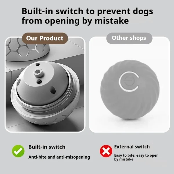 Smart Dog Toy Ball Electronic Interactive Pet Toy Ball USB Automatic Bouncing Rolling Toy Ball With RGB Lights Puppy Cat Product - Image 4