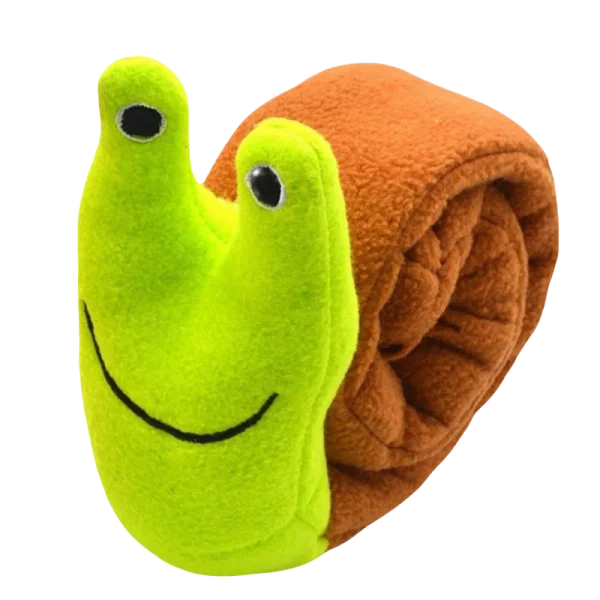 Dog Puzzle Feeder Interactive Toy Indestructible Plush Sound Squeak Puppy Toys For Resistant Foldable Snail Dogs Pet Supplies - Image 6