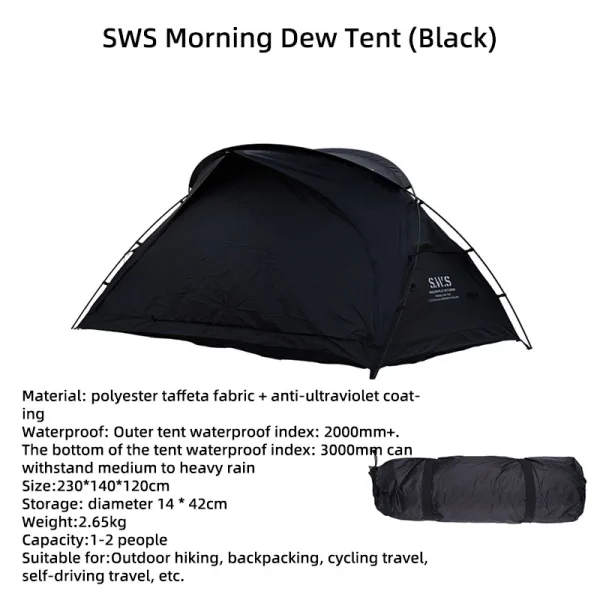 WELLHIKE Lightweight Camping Tent Rain And Sun Outdoor Hiking Backpacking Travel Hiking Tent Field Park Camping Equipment - Image 6