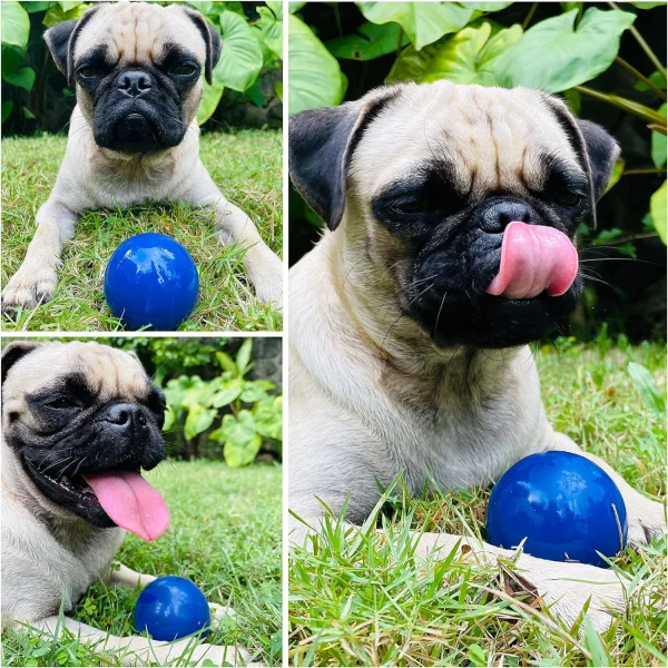 SuperChewy Tough Dog Ball Toy Strong Natural Rubber Great Fetch Toy Durable Chew Toy for Aggressive Chewers Large Breed Tested - Image 5