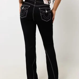 Black Sexy Embroidered Low Rise Jeans for Womens Skinny Jeans Fashionable Flare Jean Casual Washed Pants Sweatwear Denim Pants
