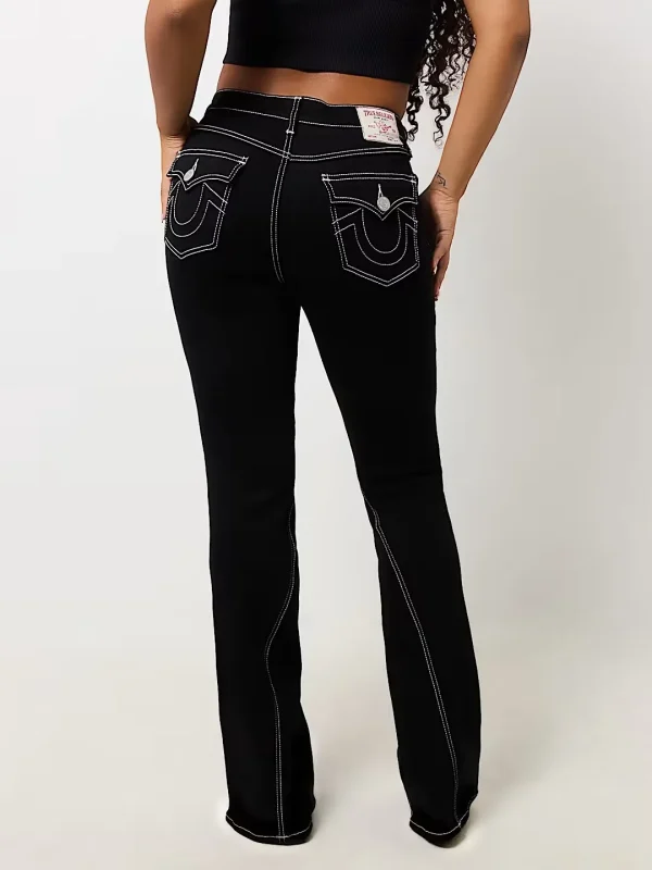 Black Sexy Embroidered Low Rise Jeans for Womens Skinny Jeans Fashionable Flare Jean Casual Washed Pants Sweatwear Denim Pants