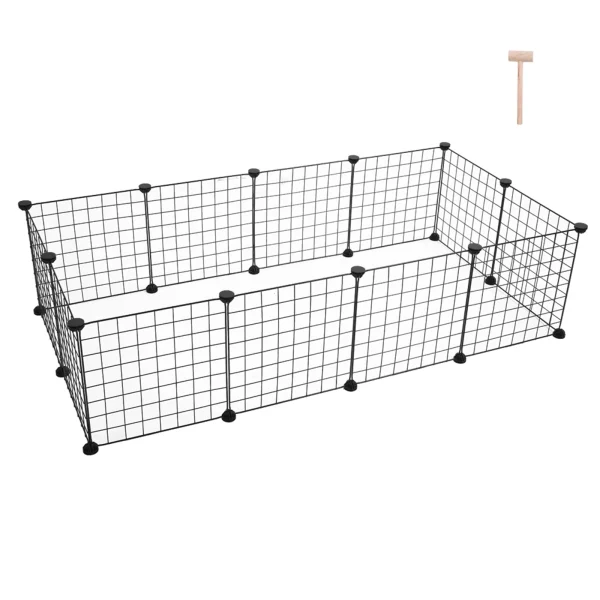 Pet Playpen, Small Animal Cage Indoor Portable Metal Wire Yard Fence for Small Animals,  Rabbits Kennel Crate Fence Tent - Image 3