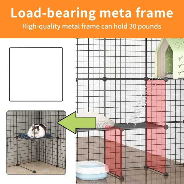 Large Cat Cages ,Detachable Metal Wire Kennels Cat Crate Exercise Extra Place Ideal - Image 6